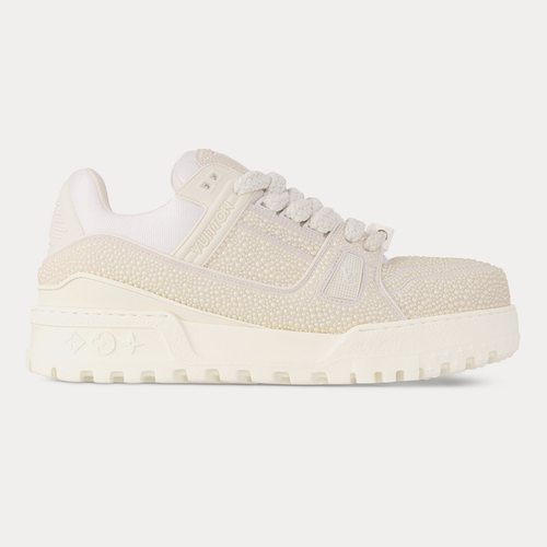 LV Maxi Trainers with Swarovski Crystals White