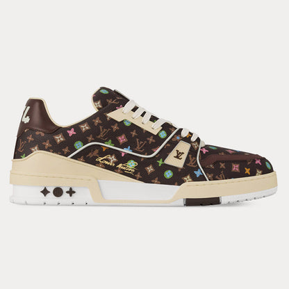 Louis Vuitton x Tyler the Creator - LV Trainers Monogram-Printed Grained Calf Leather Mocha Brown